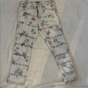 Joe's Jeans Floral Tie-Dye Skinny Jeans - Pink and Blue